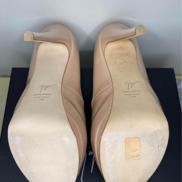 GIUSEPPE ZANOTTI Sharon Peep Toe Pumps Blush Patent Leather - Picture 6 of 8